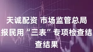 天诚配资 市场监管总局通报民用“三表”专项检查结果